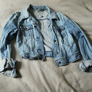 Crop jean jacket